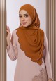 SHAWL POPSICLE EMBROIDERY IN SADDLE BROWN